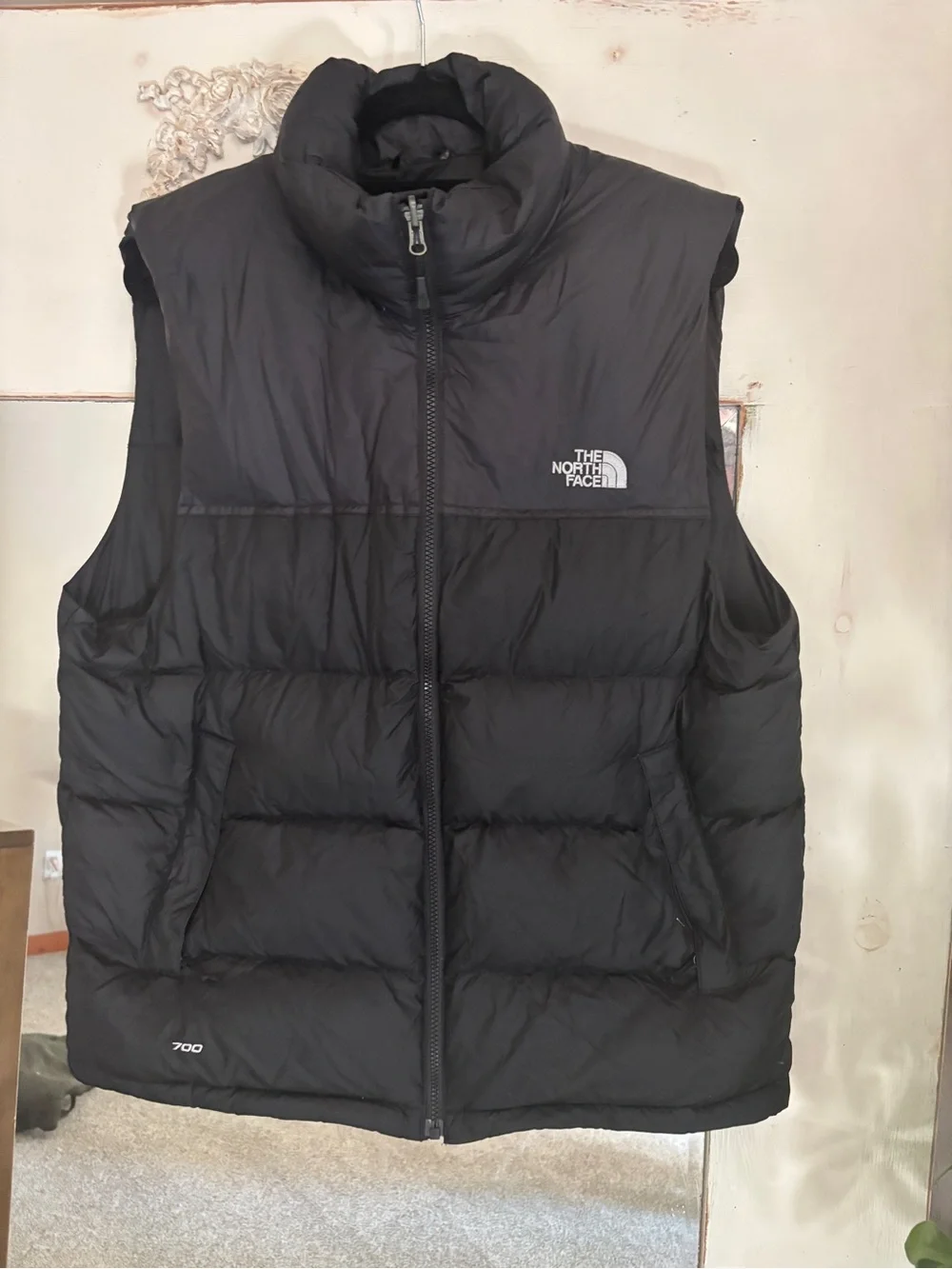 The North Face 1996 Retro Nuptse 700 Fill Down Puffer Vest Black - Size Large